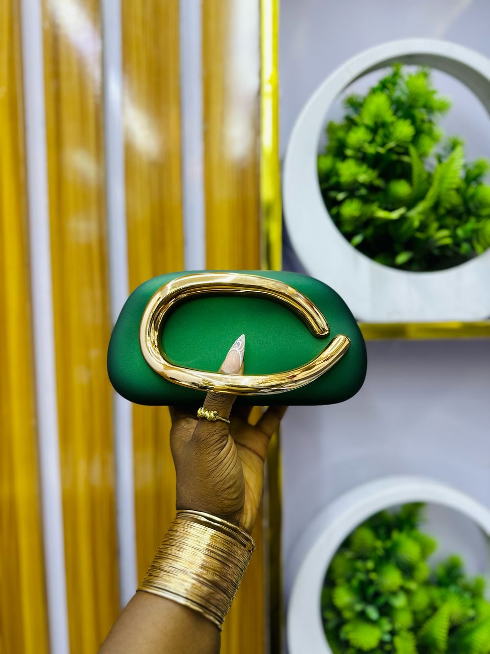 Green midi purse