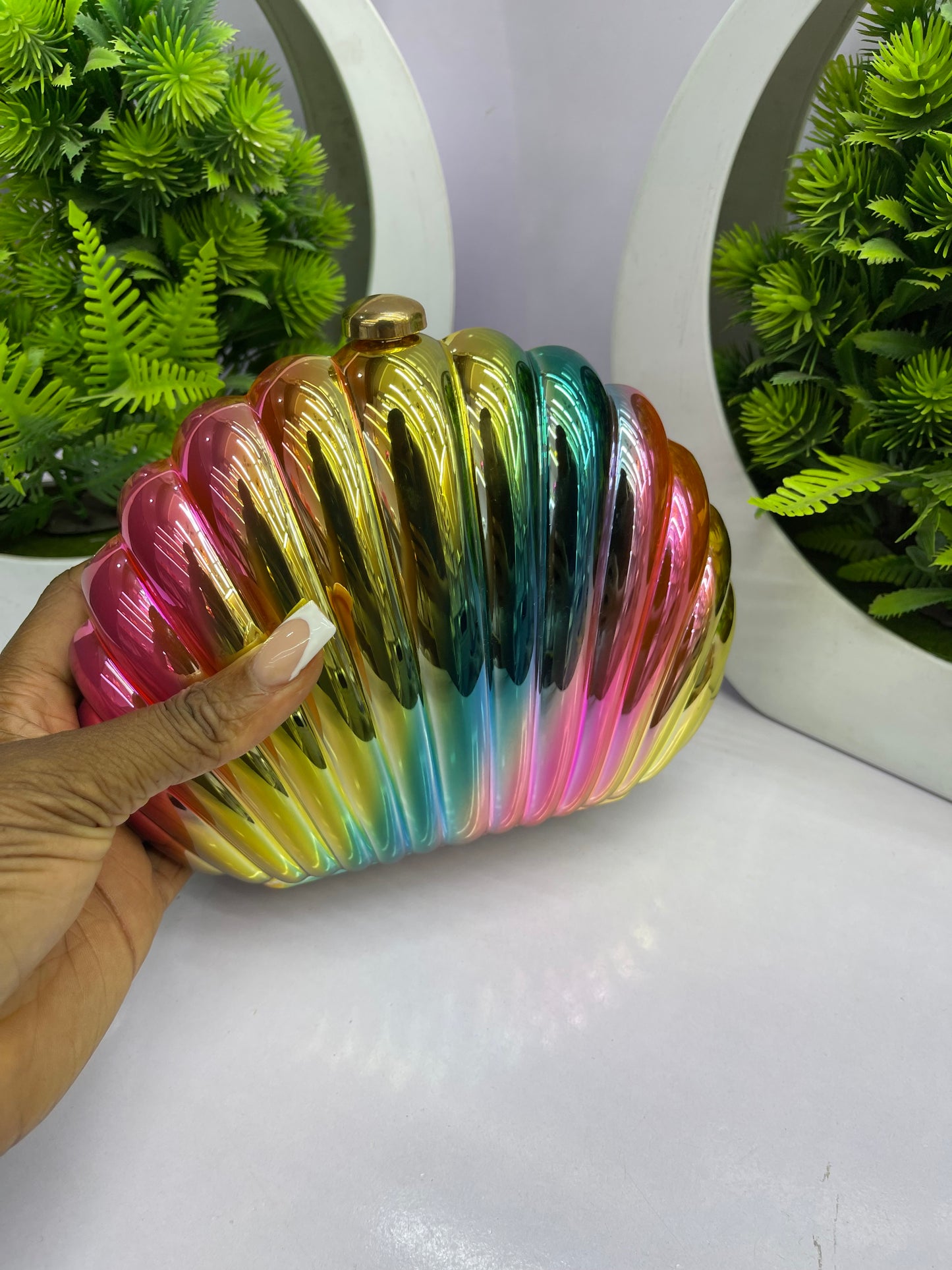 Colorful shell purse