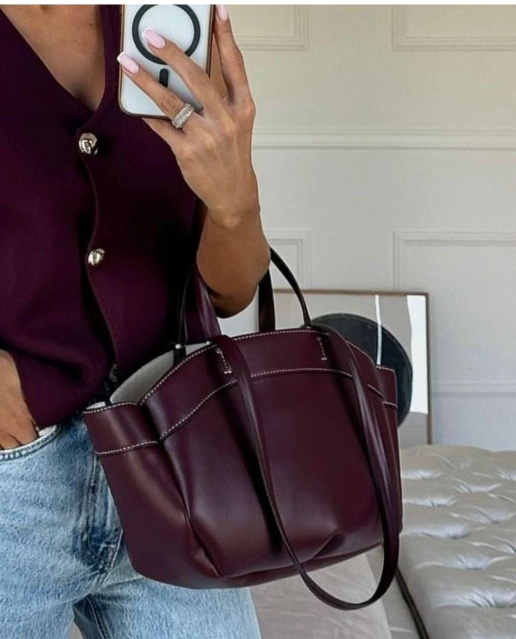 Maroon Colored  Zara Bag
