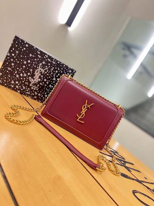 Maroon YSL Inspired mini bag