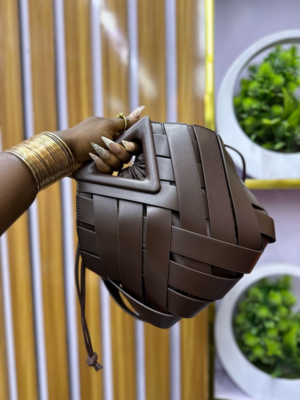 Brown midi bag
