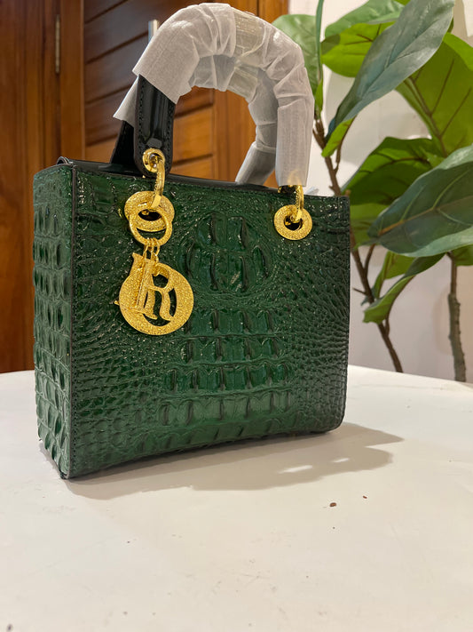 Green crocs bag