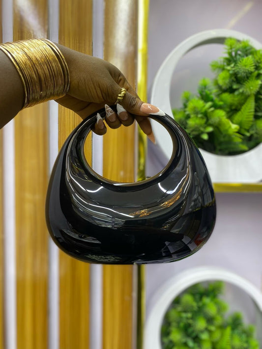Black grab midi bag