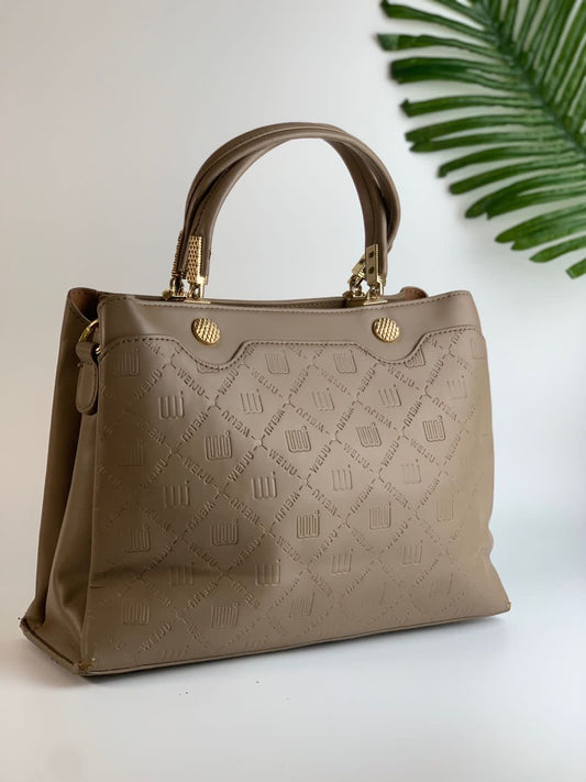 Brown monogrammed midis bag