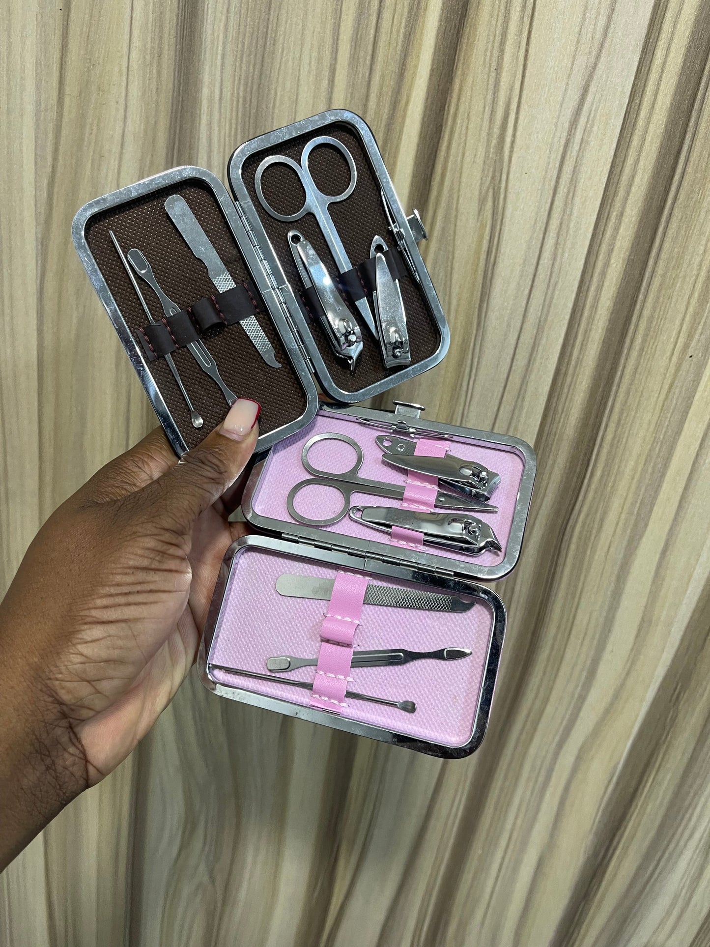 Leather manicure set