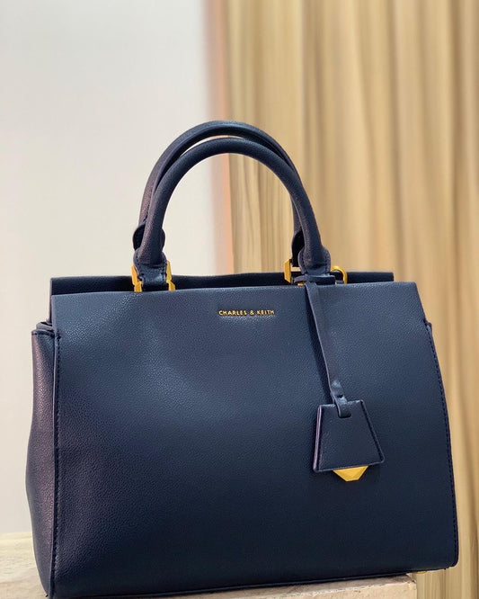 Blue Structured handbag