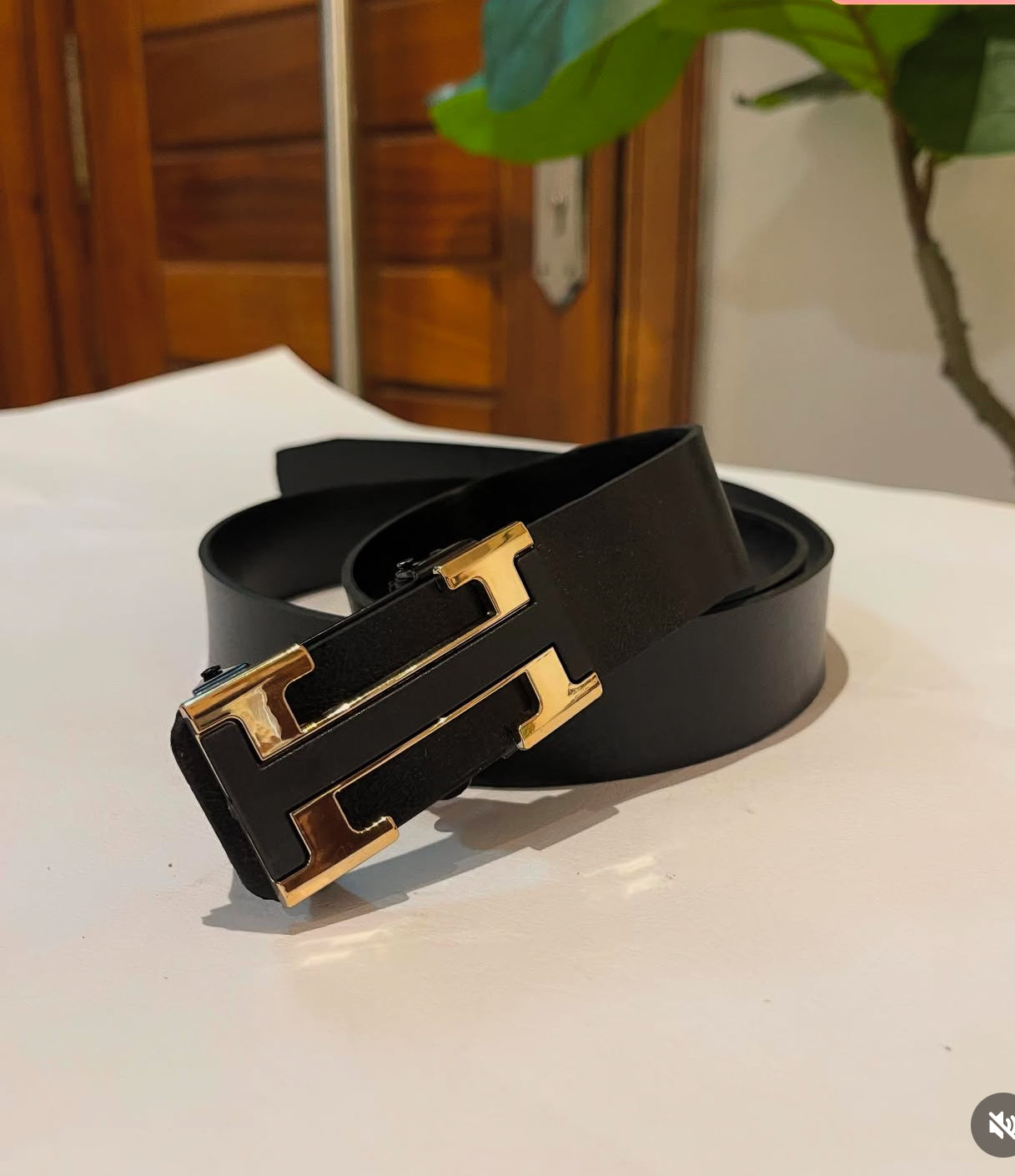 H Leather Belt