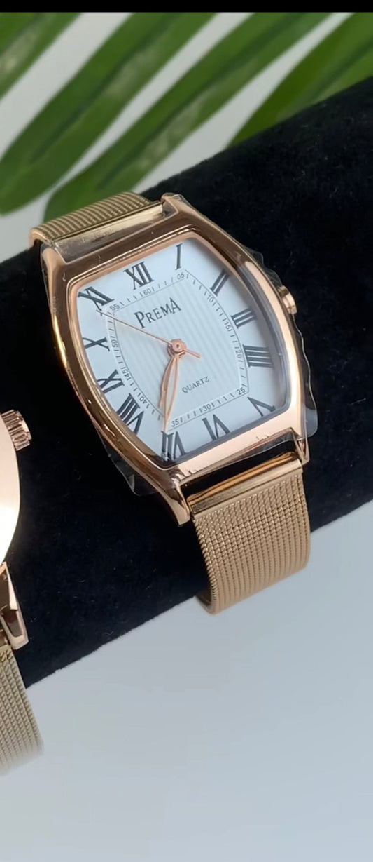 Rosegold prema wristwatch