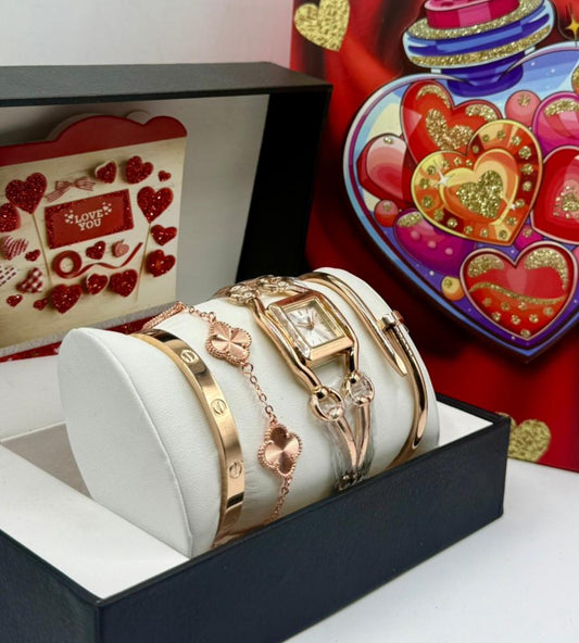 Rosegold wristwatch set for her ( comes as seen)