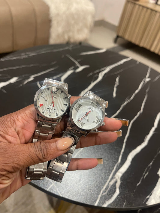 Silver wristwatch for her