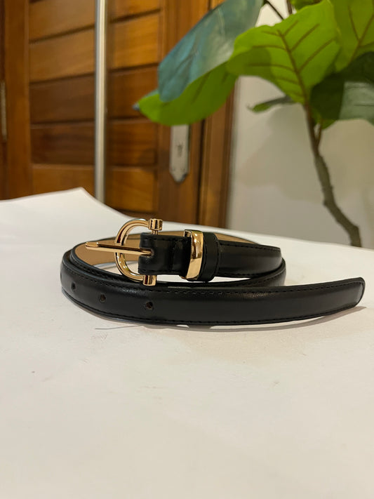 Black and gold Detailed belt