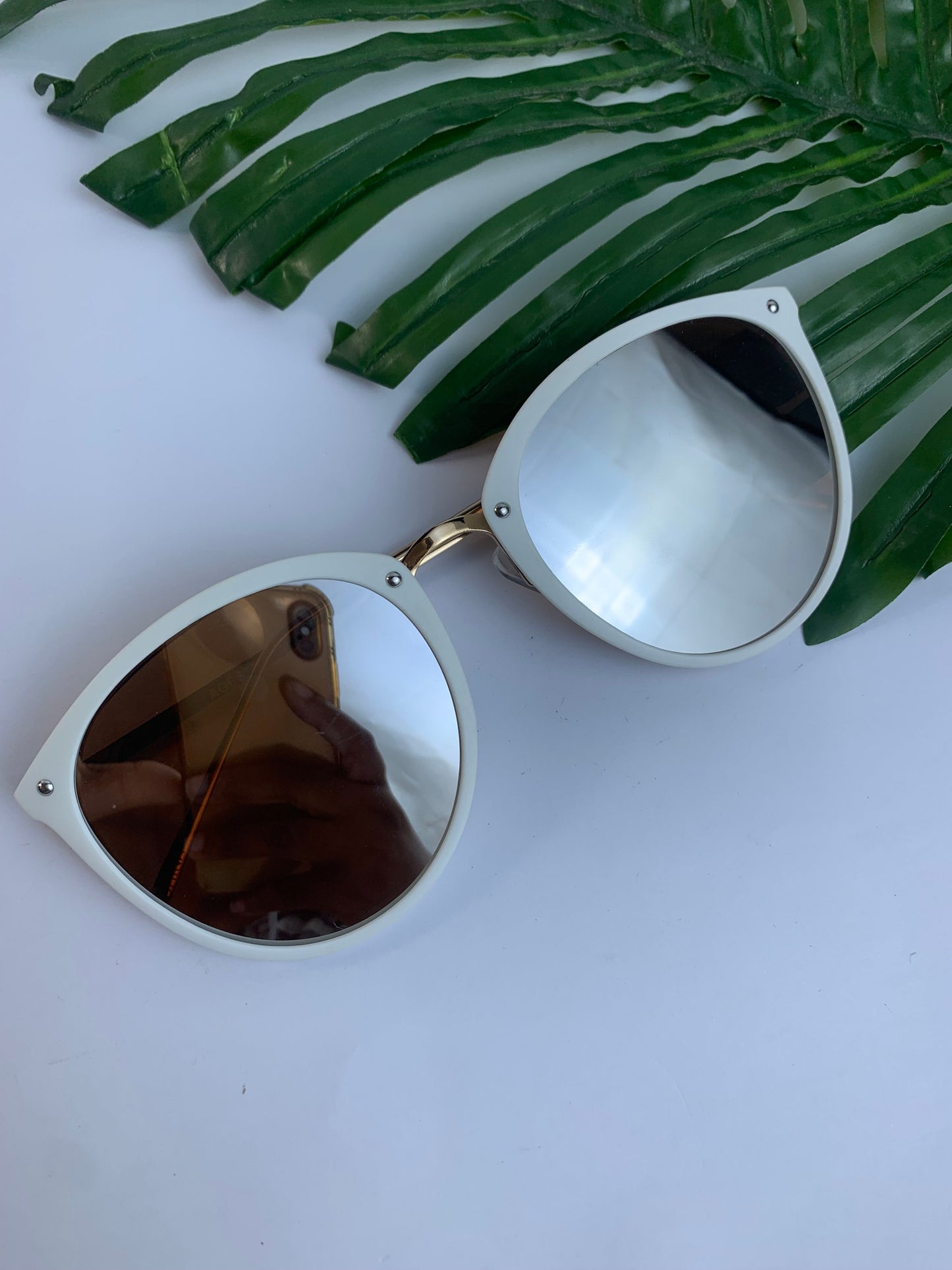 White Reflector Sunglasses