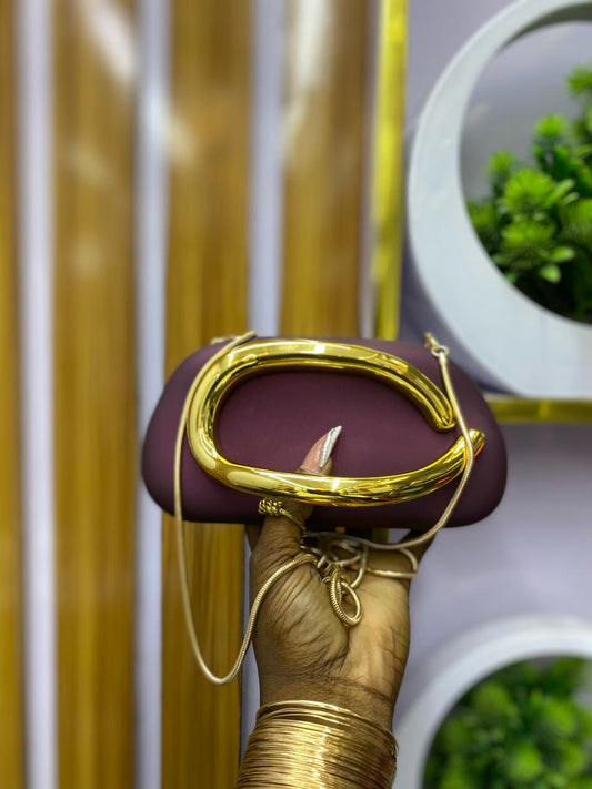 Maroon Owambe purse  comes in a box