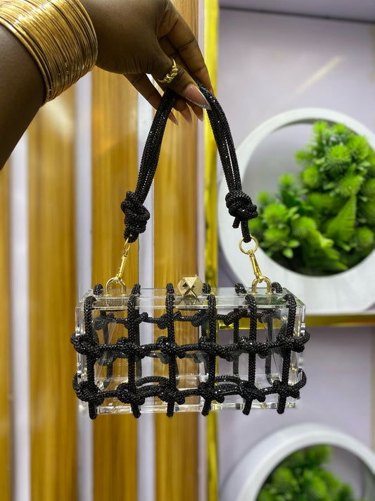 Transparent detailed purse