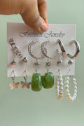 Fashion pearl droop earring set