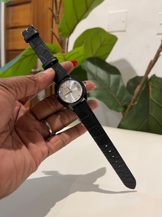 Black wristwatch
