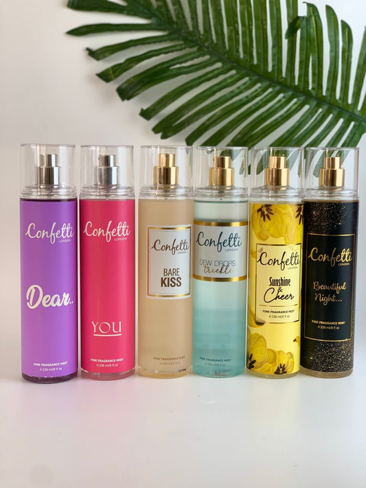 Confetti body mist