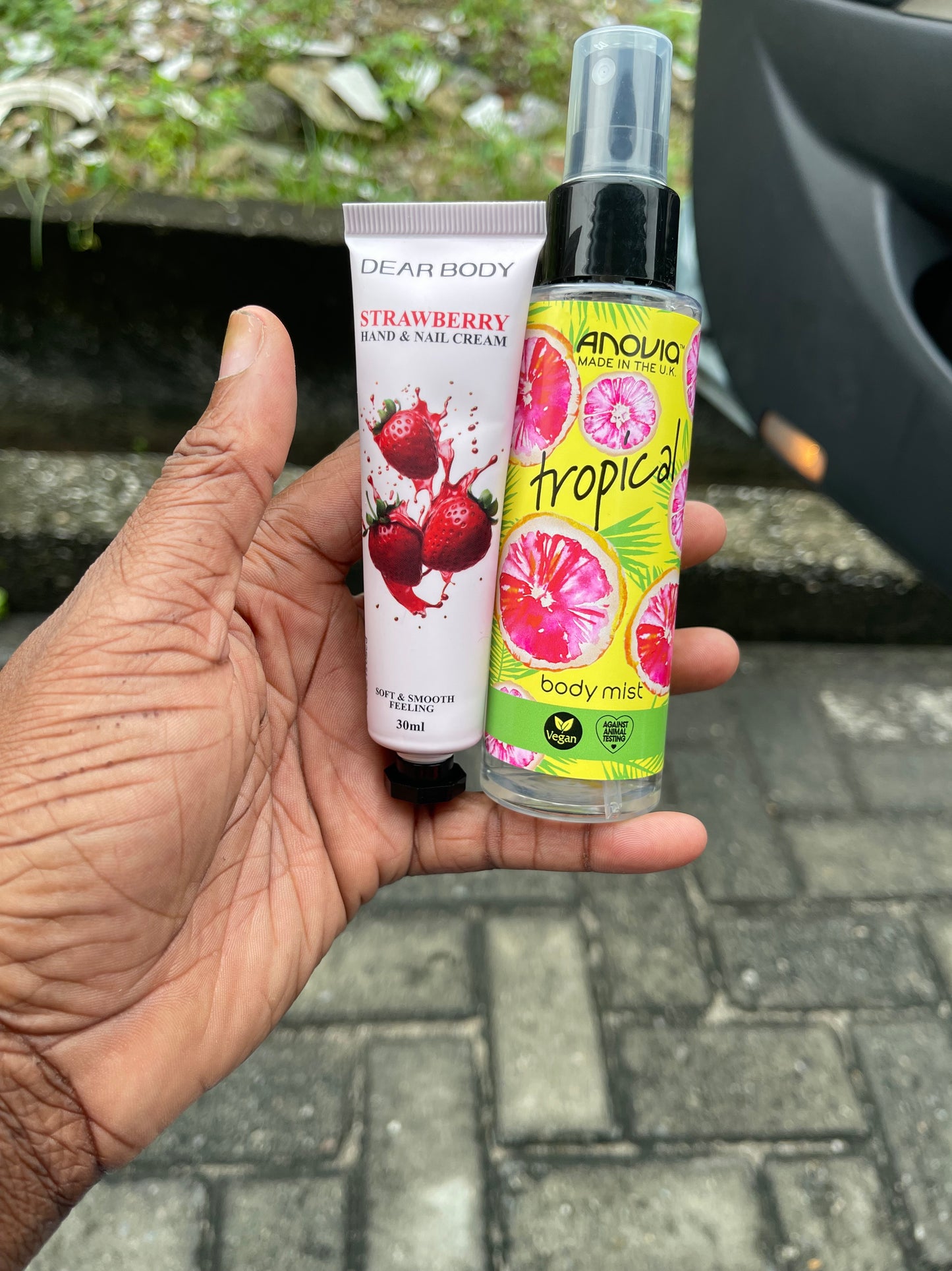 combo body mist and hand cream anovia