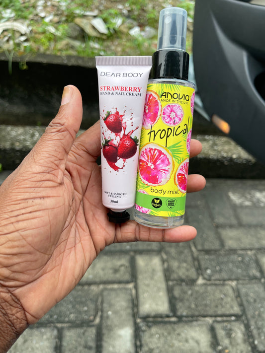 combo body mist and hand cream anovia