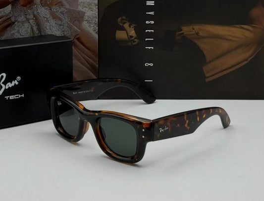 Rayban animal print sunglasses with box and bag