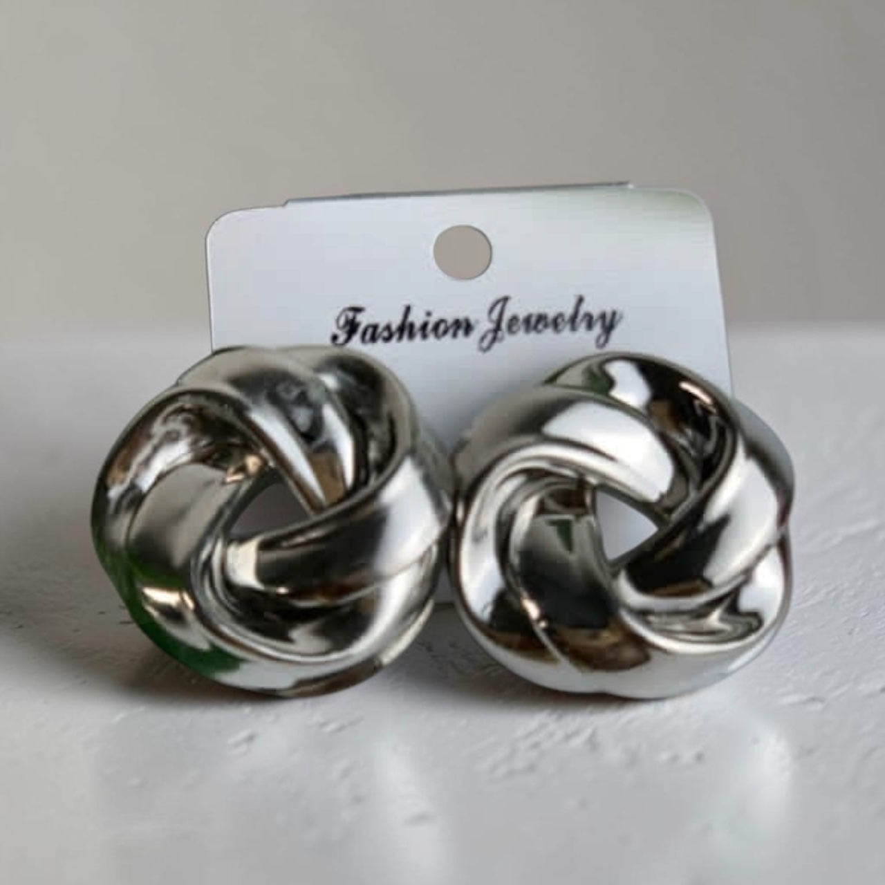 Silver Round Earrings