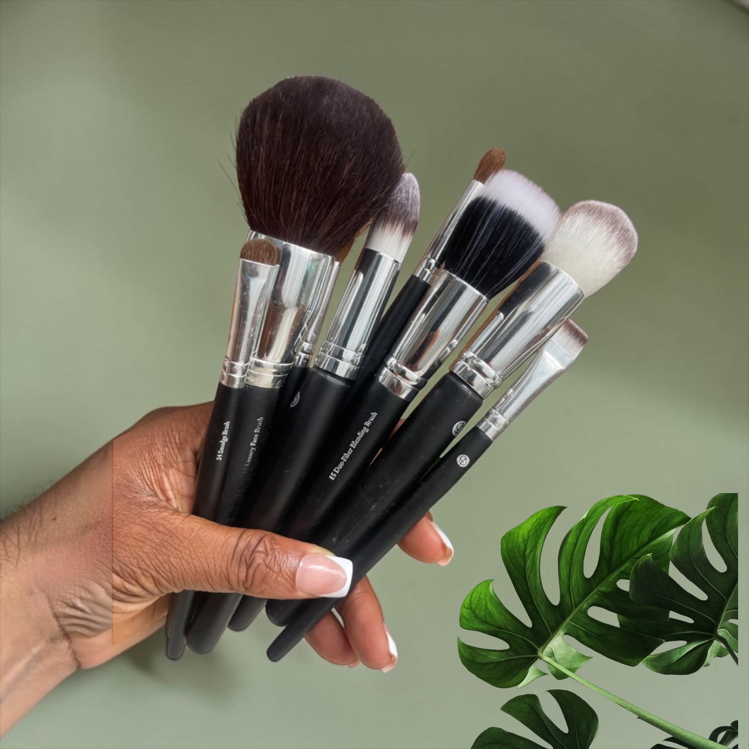 10 units sturdy makeup brush set