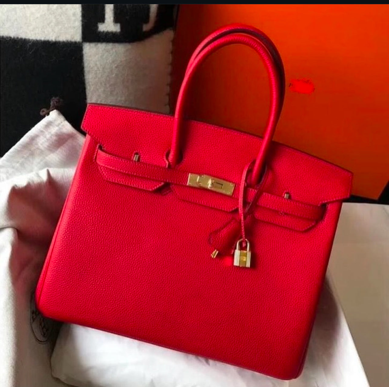 Red Structured maxi bag