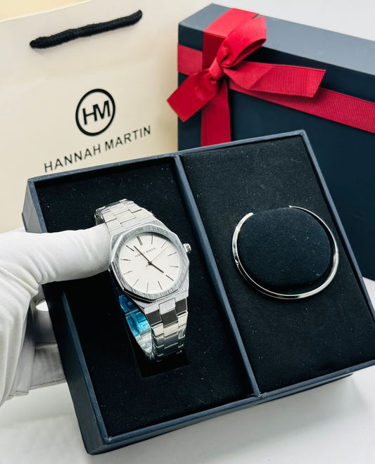 Silver Hannah Martin wrist watch