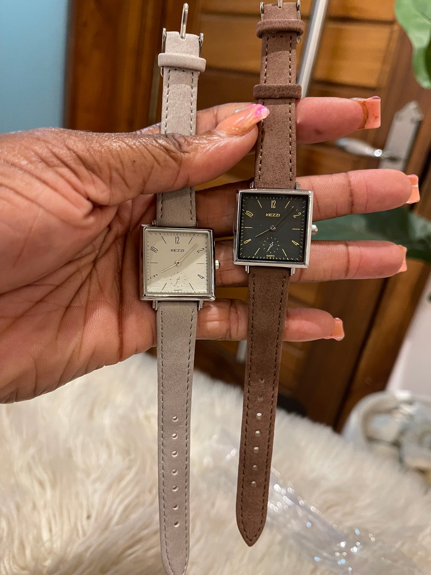 Kezzi leather watch