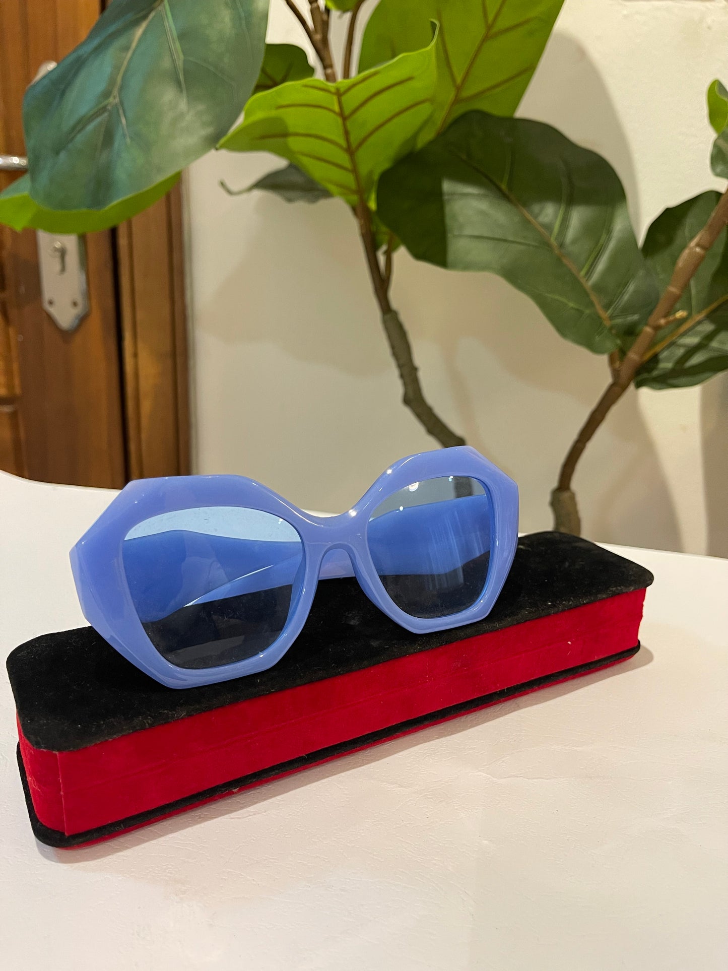 Blue Detailed Sunglasses