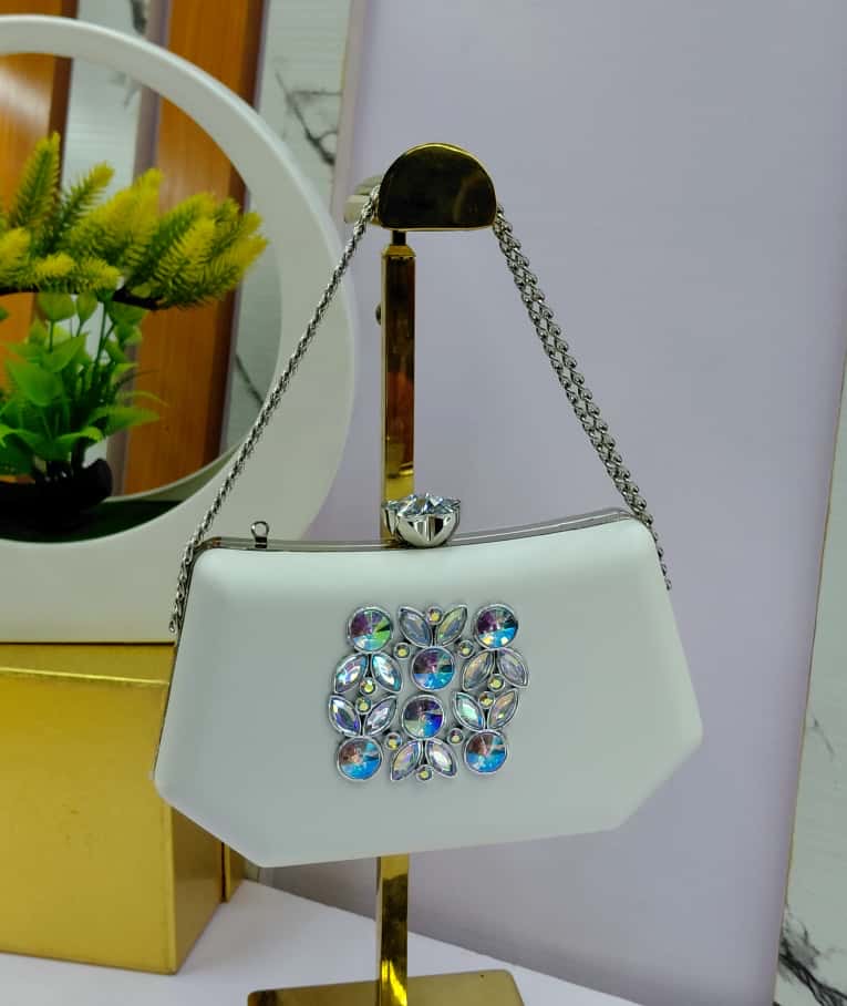 White Detailed Purse