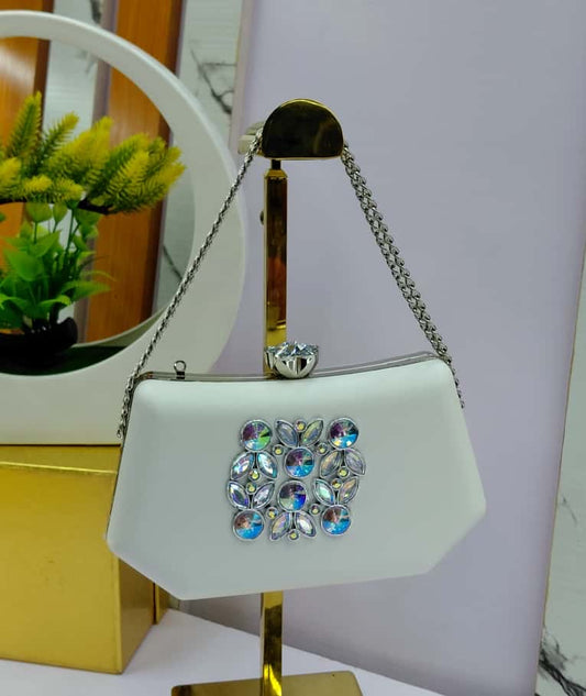 White Detailed Purse