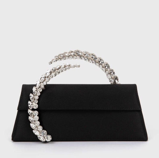 Black stoned midi purse