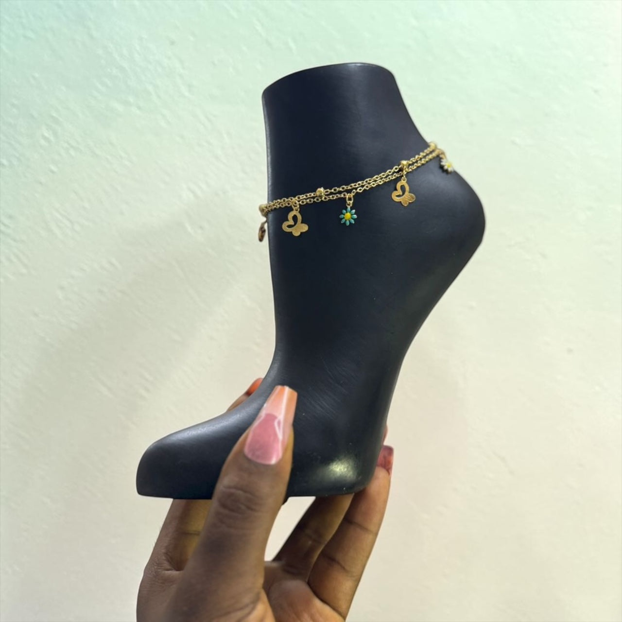 Non tarnish layered Anklet