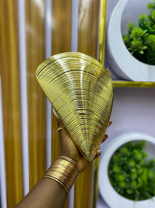 Gold spiral purse