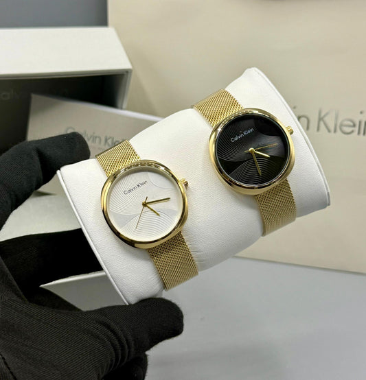 Gold Calvin Klein wristwatch