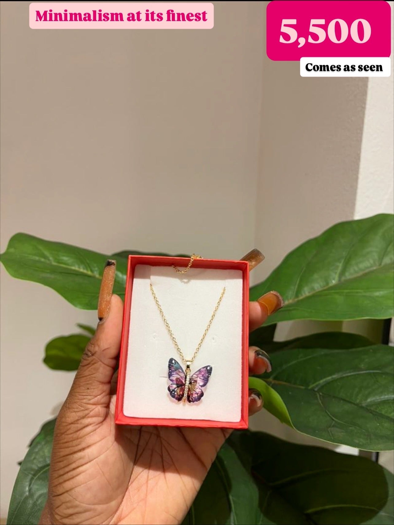 Butterfly inspired necklace