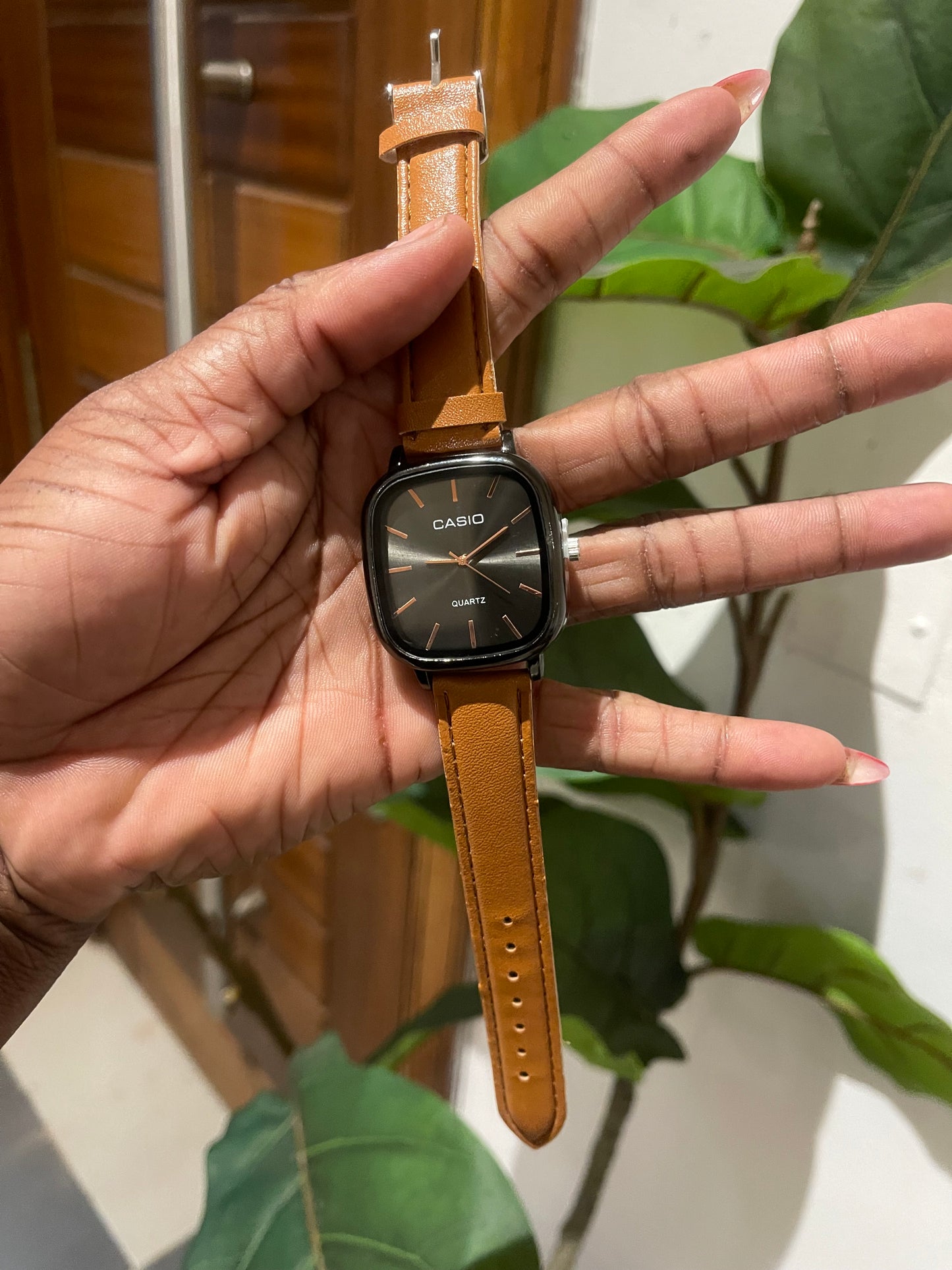 Brown Leather Wristwatch