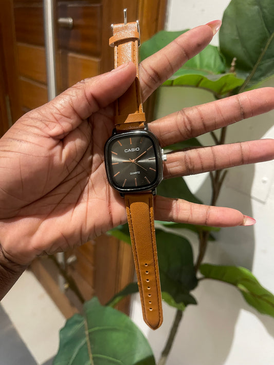 Brown Leather Wristwatch