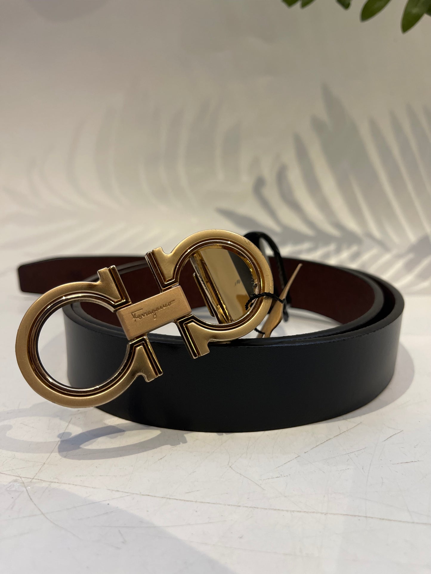 Black leather Belt (10-18