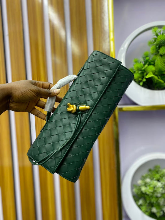 Green Woven  bag