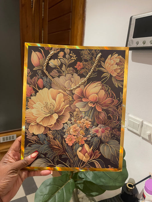 Floral gift bag