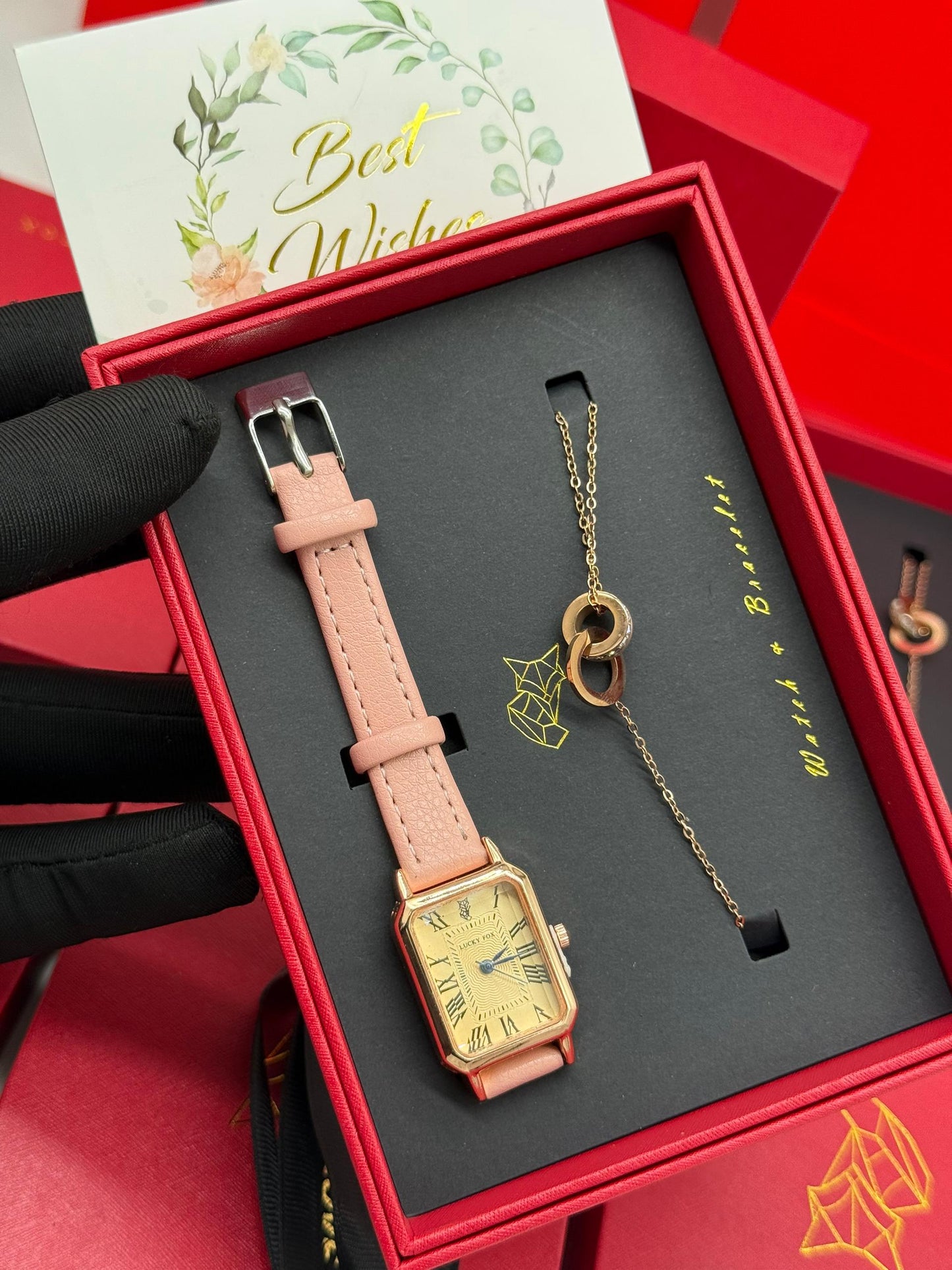 Perfect gift wristwatch and bracelet set