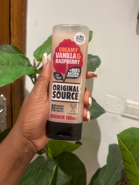 Original source shower gel vanilla and raspberry