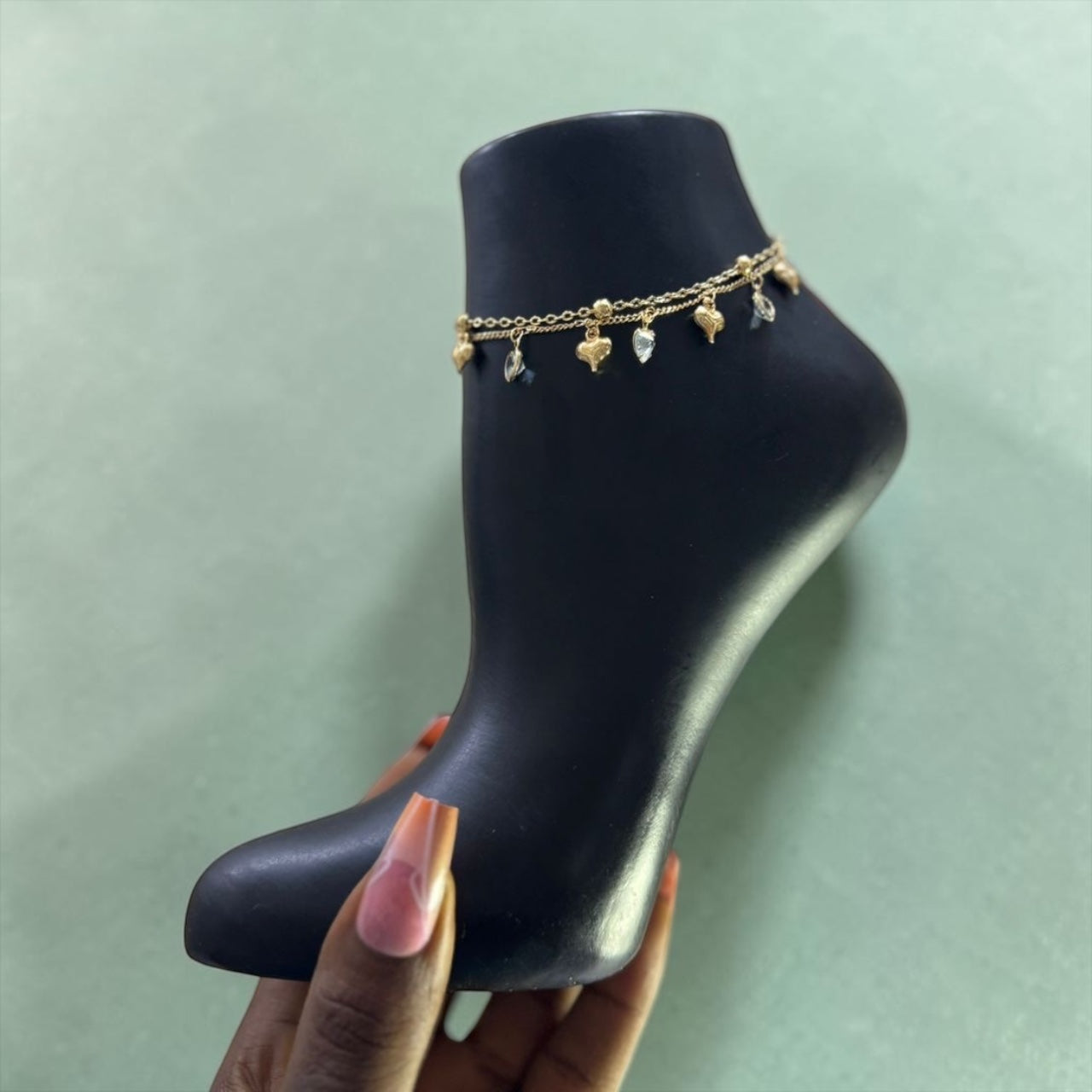 Non tarnish layered Anklet