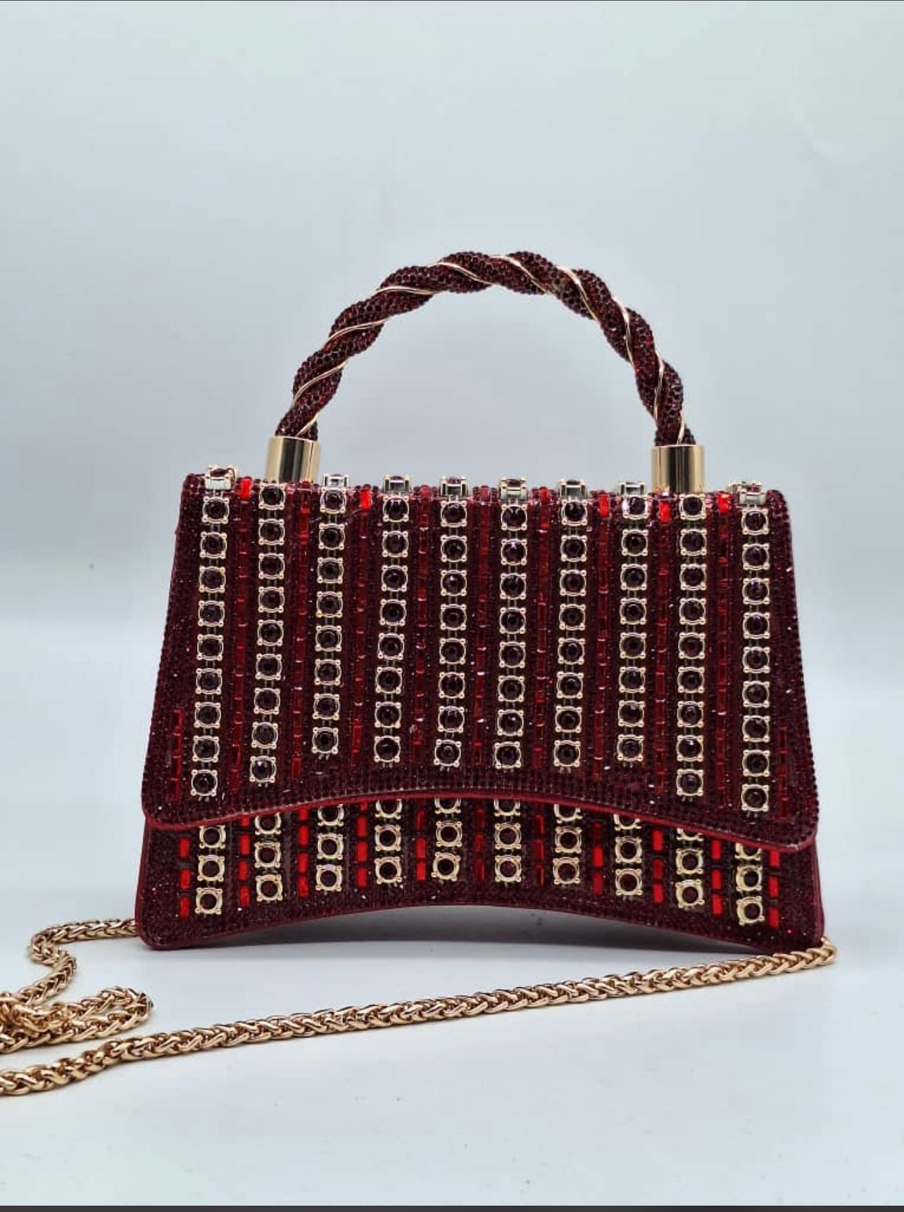 Red detailed purse bag