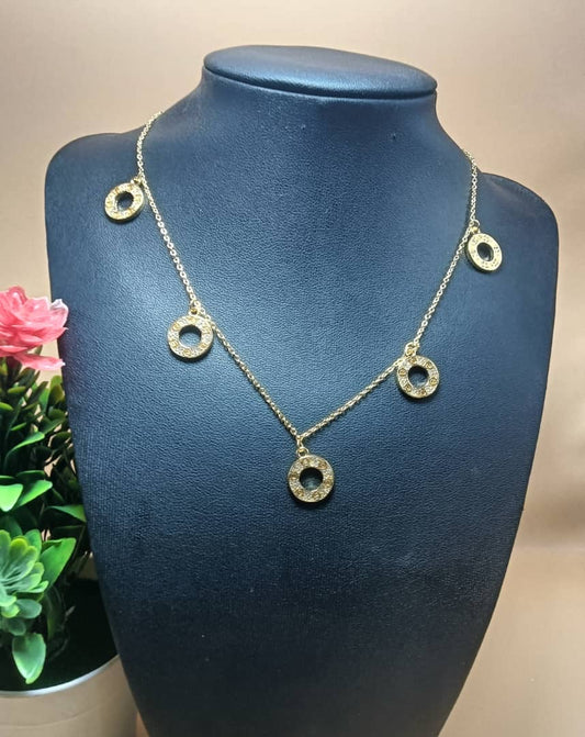 Loop gold non tarnish necklace