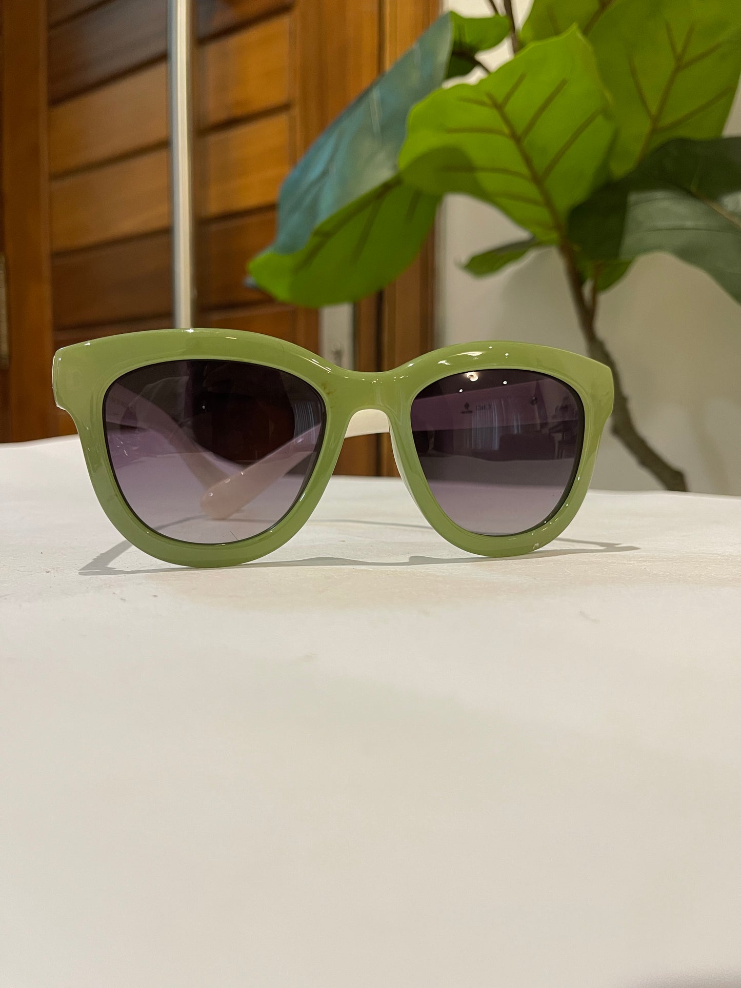 Fancy Glasses with green Detailing