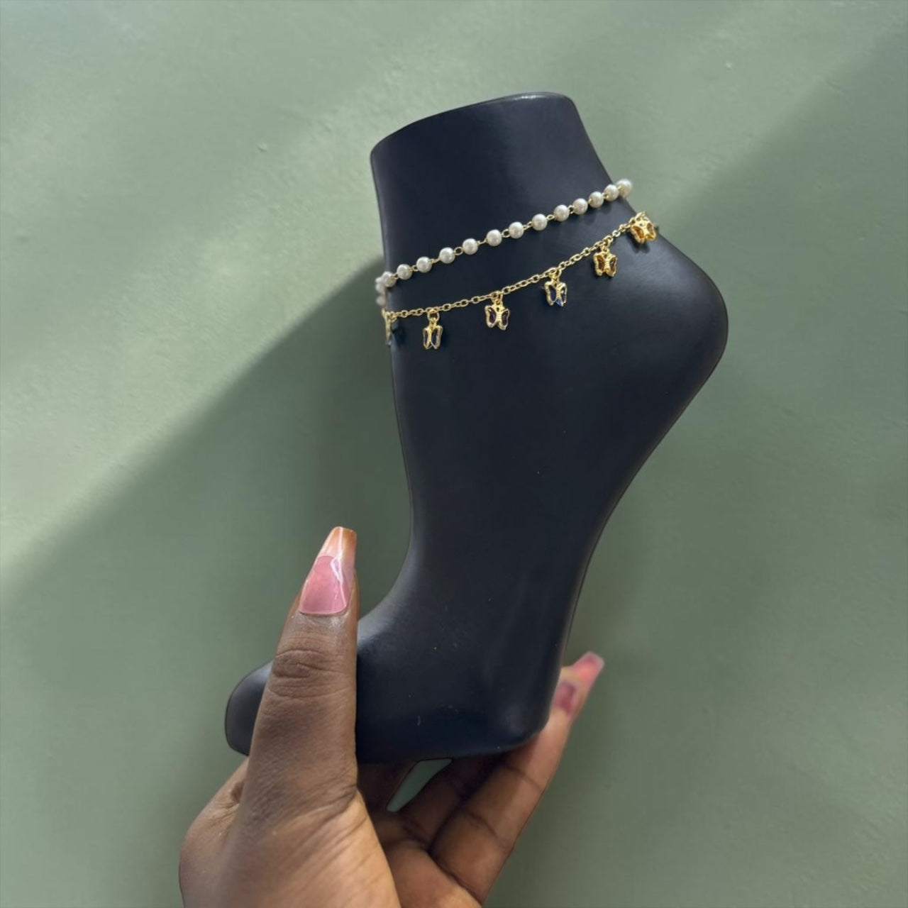 Non tarnish layered Anklet