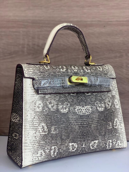 Croc inspired structured bag